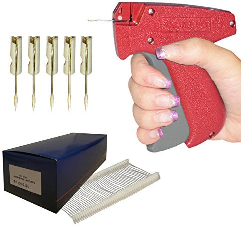 Etikettierpistole Set: Heftpistole SAGA 68X + 10.000 Heftfäden 20 mm Fein + 5 Nadeln Fein | HUTNER