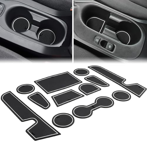 Auovo Cup Holder Insert Door Liners Compatible with Toyota Corolla Hatchback 2019-2022 2023 2024 2025 Accessories Car Console Cup Holder Door Pocket Mats Pads for Corolla Hatchback (12pcs/Set) (White)