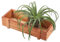 HERCHR Arriate de Madera Rectangular 22.7 * 10 * 4.8cm, Jardinera de Cultivo, Macetas Decorativas Rústicas para Exterior e Interior, Casa y Jardín
