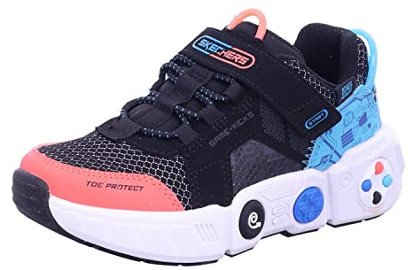 Skechers Jungen Gametronix Sneaker, Black Synthetic Mesh Mutli Trim, 35.5 EU