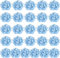 Auihiay 26 Pieces Hydrangea Artificial Flowers Silk Hydrangea Flowers Artificial Flowers Heads with Stems for Home Wedding Party Decorations (Blue)