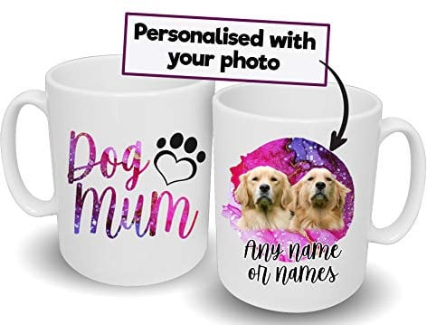 Spoilt Rotten Pets Dog Mum Personalised Photo Mug with Your Dog or Dog's Name's Pet Lovers Custom Name Mug (Dog Mum Photo Mug)