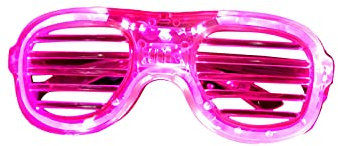 Btruely metallic Partybrillen Bunt Gitterbrille Spaß Spass Brille Atzen Brillen Party Brille (Rosa)