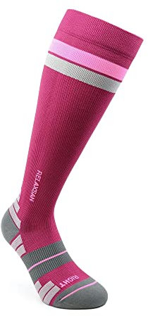 Relaxsan 800 Sport Socks (Fucsia/Rosa 3-L) – Medias deportivas compresión graduada Fibra Dryarn rendimiento máximo