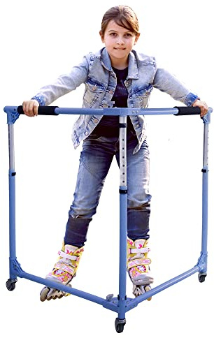 GanFindX Faltbare Skaterhilfe für Kinder, Rollschuhlaufen, Rollschuh-Trainer für Kinder, Kleinkinder, verstellbare Höhe, Trainingslauf