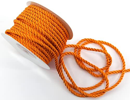 Kordel ca.15m x 4mm Drehkordel KORDELBAND Dekoband SCHLEIFENBAND Schnur (Leuchtendes Orange)