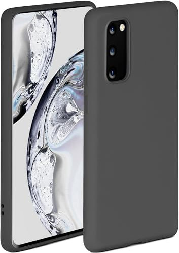 ONEFLOW Funda Blanda Compatible con el Samsung Galaxy S20 FE/FE 5G, Funda de Silicona con Borde Elevado para protección de Pantalla, Doble Capa, Funda Suave para teléfono, Color Antracita Mate
