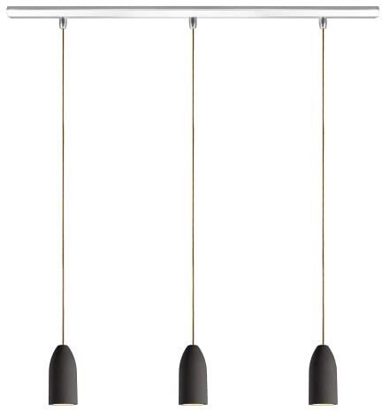 Buchenbusch urban design Hängelampe led dimmbar, Hängeleuchte blendfrei mehrflammig für Küche Küchenblock Esszimmertisch dunkelgrau minimalistisch