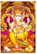 Leinwandbilder XXL Golden Lord Ganesha Poster und Drucke Malerei Indien Religion Wandkunst Bilder für Wohnzimmer Dekor 40x60cm Rahmenlos