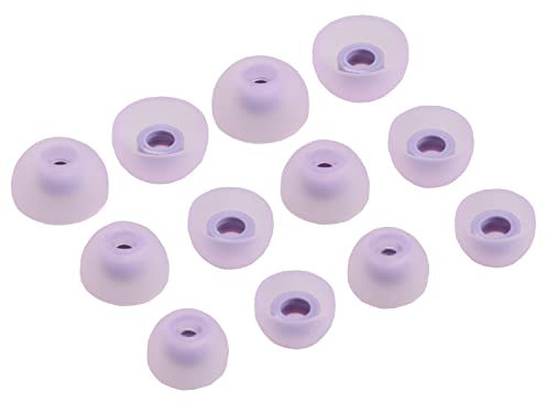 Juego de 6 pares de almohadillas de silicona de repuesto para Samsung Galaxy Buds 2 auriculares inalámbricos en la funda (lavanda)