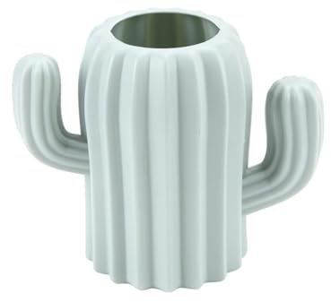Vase pour décoration d'intérieur, Pots décoratifs en Forme de Cactus, Surfaces Mates, vases de Style scandinave pour Fleurs, Vase en glaçure Imitation Fleurs(Vert)