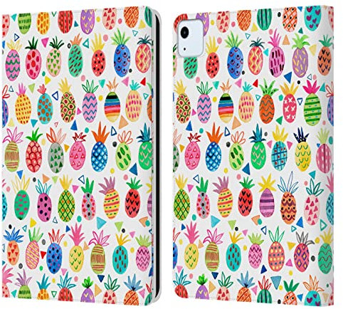 Head Case Designs Licenciado Oficialmente Ninola Piñas Geométricas Patrones De Mezcla Carcasa de Cuero Tipo Libro Compatible con Apple iPad Air 2020/2022