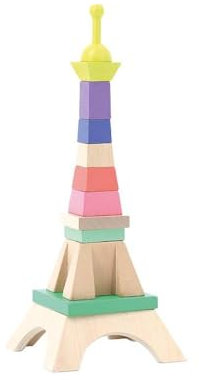 Vilac - Tour en Eiffel en Bois - Jouets Créatif et Educatif pour Enfants - Design Unique - Construction en Bois - Développement de la Coordination Visuelle et Manuelle - Dès 18 Mois