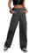 Dordanity Y2K Cargohose für Damen Baggy Hosen High Waist Wanderhose Baumwolle Arbeitshose mit Multi Taschen(Grau,S)