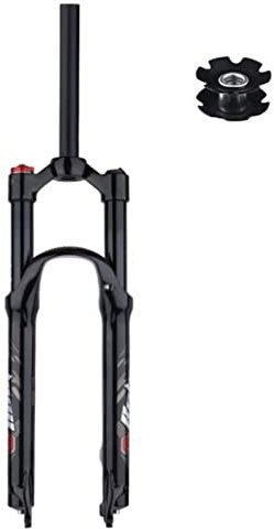 ZECHAO 120mm Federweg Fahrrad Gabel MTB,Magnesiumlegierung Schnellspanner Scheibenbremse 26 27,5 29in Manual/Crown Lockout MTB Gabeln Fahrrad Federgabel (Color : Black-Manual Lock, Size : 26inch)