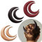 Lot de 6 fourchettes à cheveux sculptées à la main en forme de croissant de lune en bois en forme de demi-lune pour cheveux longs, cheveux épais pour femme