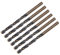 QUARKZMAN 6pcs Forets hélicoïdaux Jobber 4,2mm en acier rapide (HSS) 4341 revêtus nitrure noir titane doré, pointe de perçage à 135 degrés, pour acier inoxydable métal plastique bois.