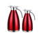 2er Set Thermoskanne Isolierkanne Kaffeekanne 1 Liter + 1,5 Liter (Rot)