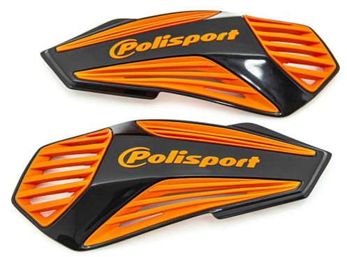 Polisport Schale Handprotektor Protektor, Schwarz/Orange 16 (Mehrfarbig), Einheitsgröße
