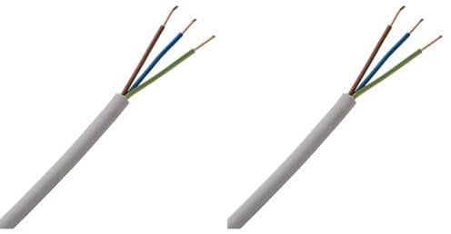 Kopp 150805849 Mantel-Leitung NYM-J, 3 x 1.5 mm², 5 m, grau (Packung mit 2)