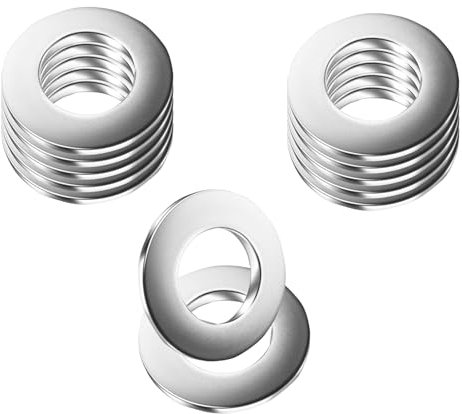 ORTAVA 30 rondelle M10, M10 x 20 mm, in acciaio inox A2 V2A 304, DIN125, rondelle piatte in acciaio inox per viti e dadi e barra filettata (argento)