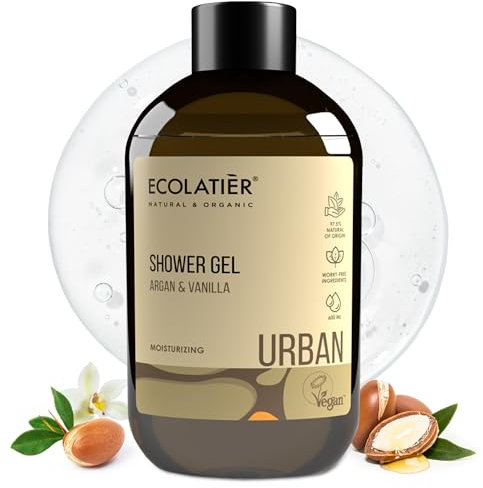 Shower Gel Argana & Vanilla – Duschgel Damen & Herren, 97,5% natürliche Inhaltsstoffe, Vanille Duschgel, veganer Duschgel, organischer Duschgel - 600 ml