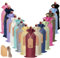 DITK-U 15 PCS Colourful Burlap Wine Bottle Bags Wine Gift Bags with Ropes and Tag Linen Reusable Wine Bottle Covers for Christmas, Wedding, Travel, Birthday, Holiday Party (15 Colors)