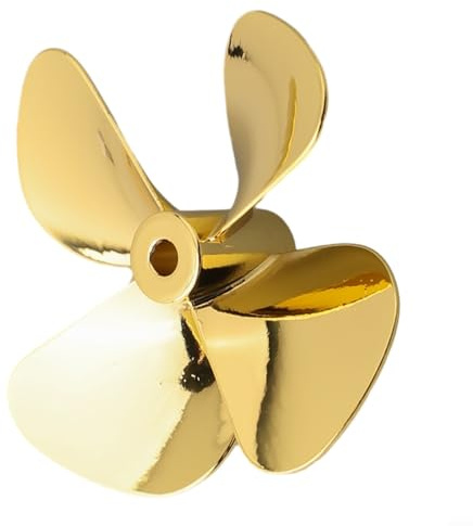 CARMOTTER Hélice à 4 pales en alliage de zinc pour bateau RC - Hélice à immersion complète - Pièces d'accessoires de modélisme - Vis à air (D55 mm main gauche)