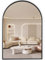 Warmiehomy Bathroom Mirror Arched Mirror with Black Frame Wall Mounted Mirror for Living Room, Bathroom, Bedroom, Entryway Wall Decor 75x50cm