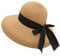 Sombrero de paja plegable para mujer, sombrero de paja con ala ancha y lazo, plegable, protección UV, transpirable, sombrero de playa, sombrero de verano, elegante y ligero, estilo bohemio, para