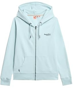 Superdry Damen Leicht aufgeraute Essential Logo Kapuzenjacke Winter Himmelblau 40