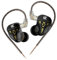 KZ DQS Headset Casque Intra-auriculaire Filaire Noir Son HiFi 3.5 Mm Gaming Sport Music Earphone Suits for Samsung Huawei Mp3 Mp4 Players Tablets and Laptops (Noir, Pas de Micro)