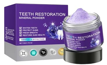 Zahnrestauration Mineralpulver, Zahnwiederherstellung Mineralpulver, Natürliche Mineral Zahnpulver, Effektiv bei der Schützt das Zahnfleisch und erfrischt den Atem (1)