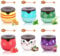 DOOCECIY 6 PCS Honey Lip Bee Balm Set, Moisturizer Fruit Honey Lip Balm for Dry Chapped Peeling Lips