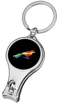 Tie Dye Magpie Rainbow Print Bird Nail Clippers Mini Fingernail and Toenail Clipper Cutters Manicure Tools for Men Women