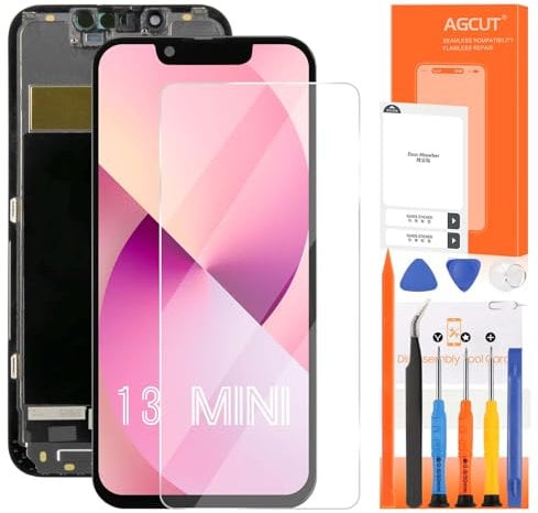 5,4 Zoll LCD-Bildschirm für iPhone 13 Mini Incell Display für iPhone 13 Mini A2481 A2626 A2629 A2630 A2628 Display Touchscreen Digitizer Ersatz Montage + Reparatur Werkzeuge (Schwarz)