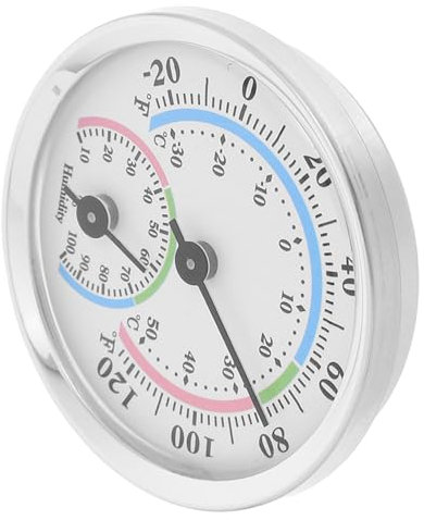 Happyyami Analoges Thermometer Für Temperatur Und Feuchtigkeitsmessung Zifferblatttyp Tragbares Hygrometer-tool Für Home Sauna Terrasse Büro