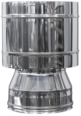 Comignolo Cappello a Botte Coibentato Doppia Parete in Lana di Roccia - in Acciaio Inox AISI 304 BA SP. 5/10 – per Camini (Ø180-250 mm)