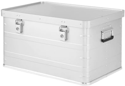 Storage Bins Outdoor Camping Storage Trunk with Handle and Lid, Lockable Aluminum Storage Box, Heavy-Duty Containers for Camping Car Storage Organizer, 38L/63L/98L Folding Storage Camping Box(63L)