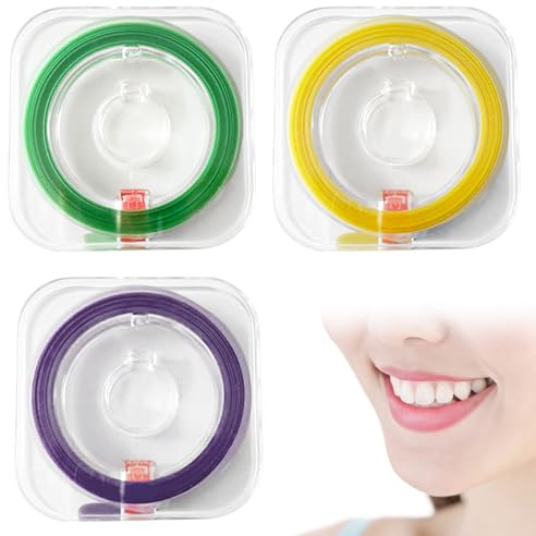 3 Stück Zahn Schleifpapier Zahnzwischenräume, Zahn Schleifpapier, Bunt Zahnschleifpapier, Zahnschleifpapier für Zwischenräume, Dental Polierstreifen, Zähne Polieren (Gelb, Grün, Lila, 6mx4mm)