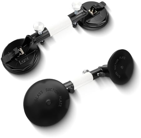 Qivine Ventouse Carrelage, Double Ventouse Vitre avec Poignée Ergonomique et Antidérapante, Ventouse Capacité de Charge 100 kg, pour Transporter des Vitres, Carrelage, Stratifiés (2)