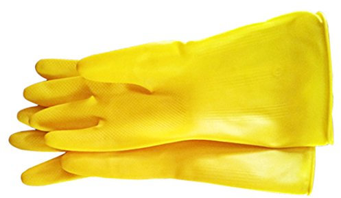 12 Paar hochwertige teXXor Haushaltshandschuhe - Gummihandschuhe - Latex gelb - lebensmittelgeeignet nach EN 374 und EN 388 (10/XL)