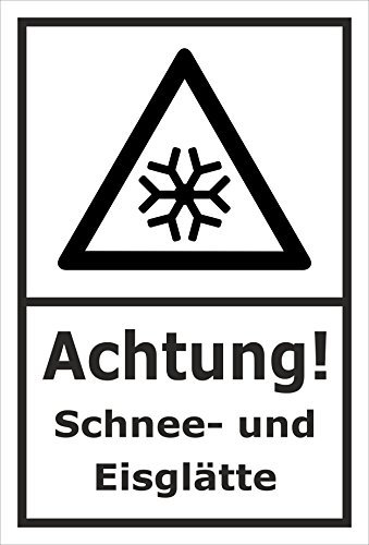 Melis-Folienwerkstatt Schild Schnee- und Eisglätte - 30x20cm - 3mm Hartschaum – 20 VAR S00018-067-A