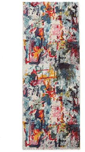 RugVista, Leloudo, Teppich, Mittelflor, 80 x 200 cm, Läufer, Modern, Oeko-Tex Standard 100, Polypropylene, Flur, Schlafzimmer, Küche, Wohnzimmer, Schwarz/Grau, Schwarz