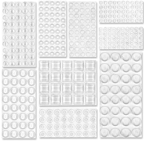 CZ Store Selbstklebende Gummifüße - Packung mit 348 Stück Anti-Kratz-Gummipuffer für Schrank, Schublade, Tür, Stuhl & Tisch - Gummi-Schutz für Holz, Keramik & Metall