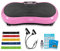 display4top Ultra Slim Vibration Plate Exercise Machine,5 Programs + 180 Levels,Full Whole Body Vibration Machine for Home Fitness & Weight Loss,With Bluetooth Speakers (Pink)