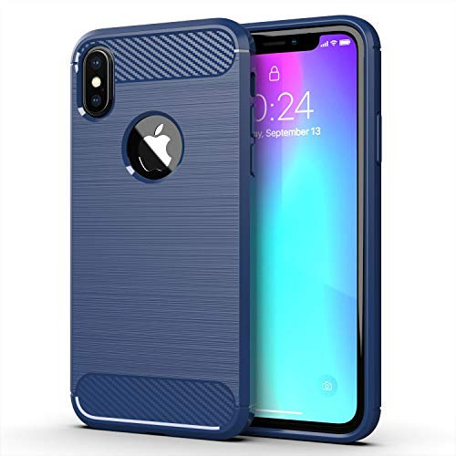 Manyip Apple iPhone X Case Cover Shell,Carbon fiber material Case,Smooth Non-slip soft,Anti-fingerprint case,Fully Protective Case Cover for Apple iPhone X