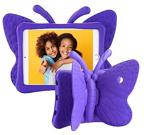 Tading - Funda protectora para iPad de 6ª generación para iPad de 9.7 pulgadas, ligera, a prueba de golpes, soporte para tableta para Apple iPad Air/Air 2 iPad 9.7 2017/2018, diseño de mariposas