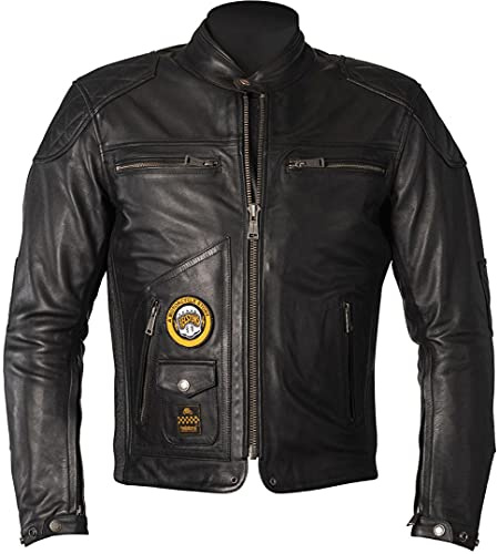 Helstons Tracker Motorrad Lederjacke, schwarz, 2XL | Leder