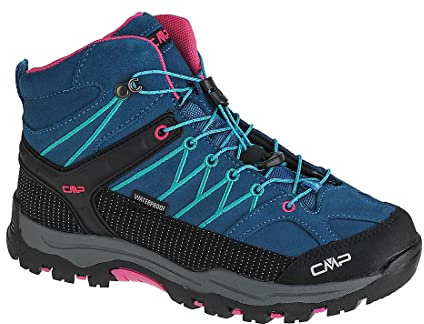 CMP Kids Rigel Mid Shoe Wp Trekking Shoes, Deep Lake Baltic, 37 EU